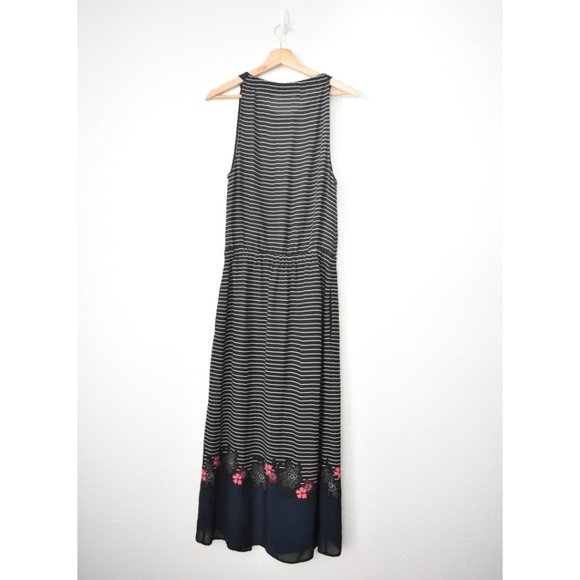 A.L.C Silk Striped Halter Neck Maxi Dress - Picture 4 of 14